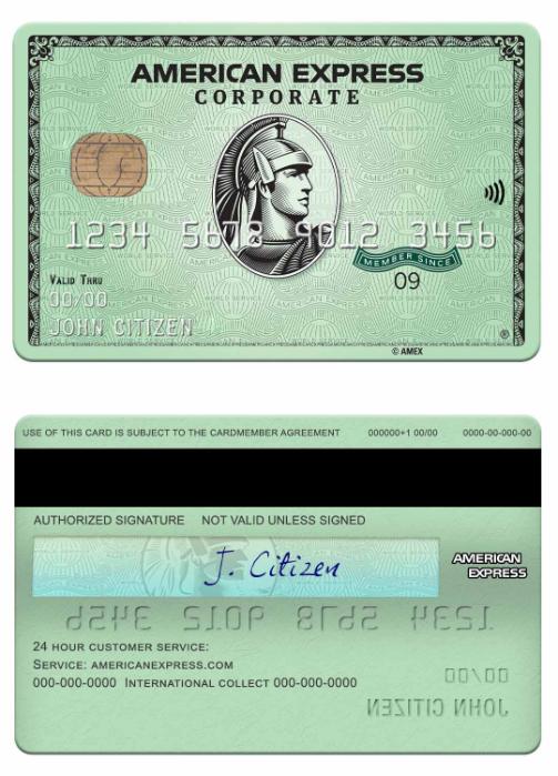 USA State Street Corporation bank amex green corporate card